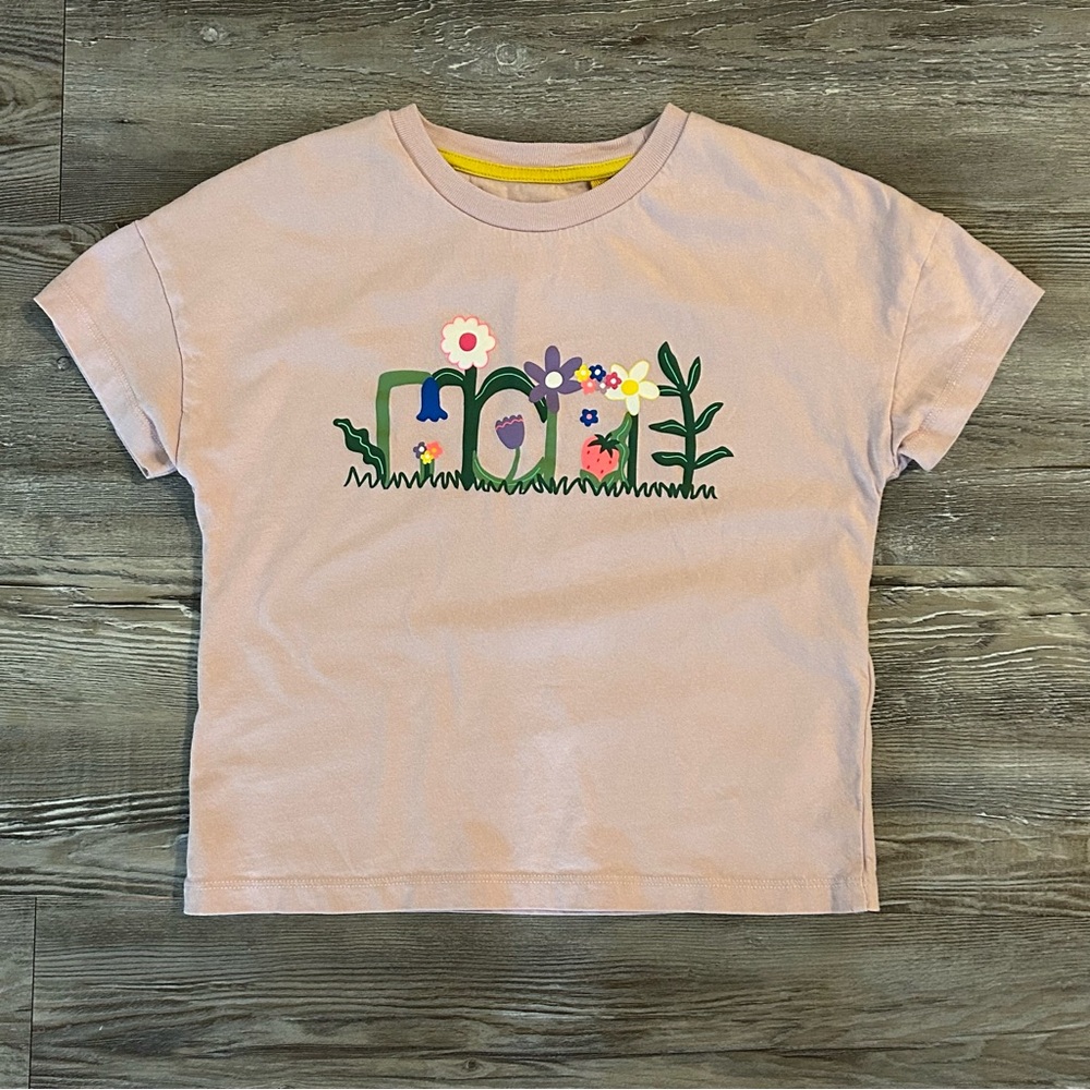 Mini Boden Pink Short Sleeve HOPE Tee